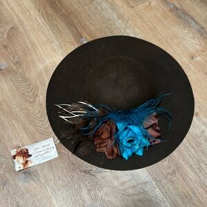 NWT Elsie Massey large brim ladies hat brown new with tags